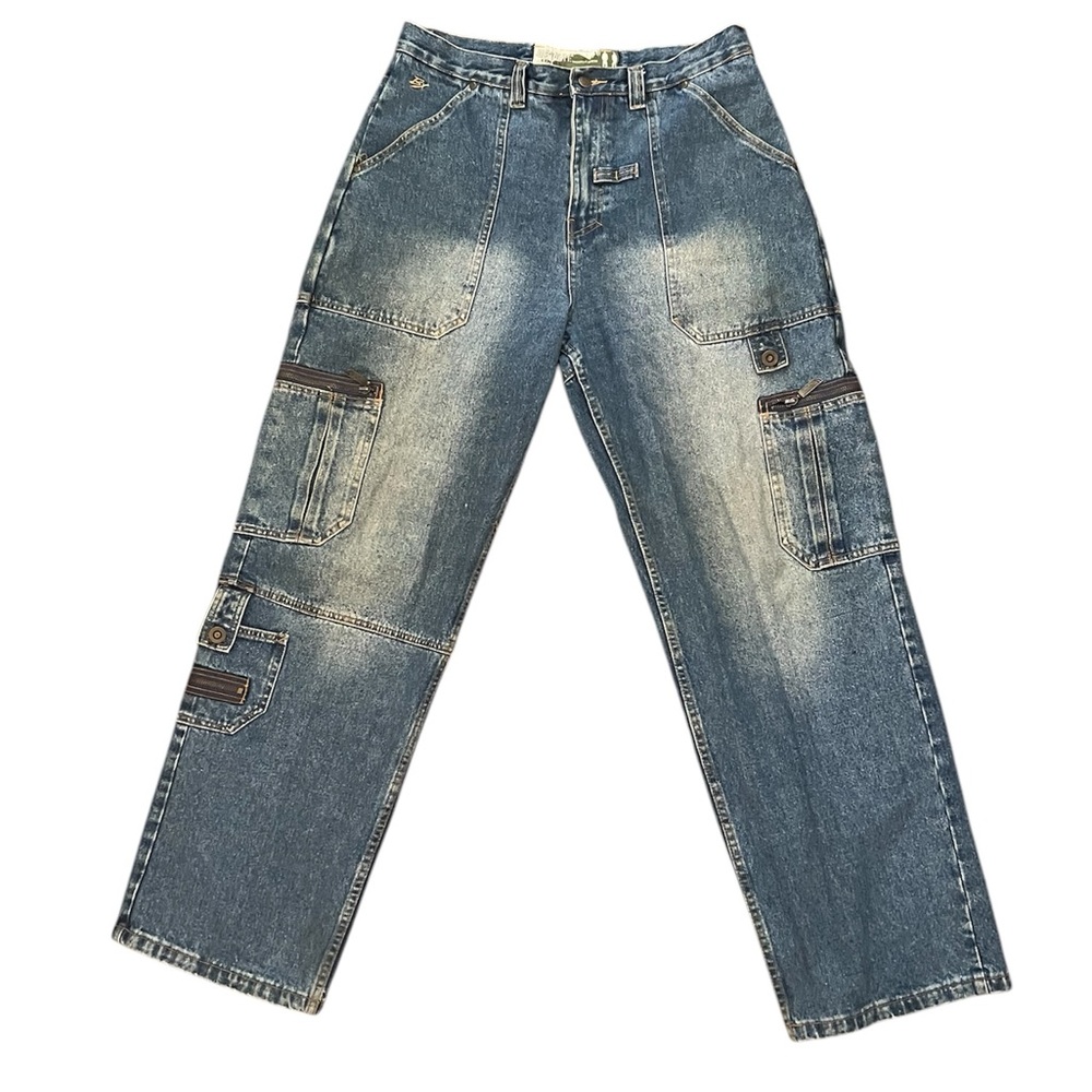Brooklyn Xpress Jeans 36/34 Embellished 5 Pocket Design Cotton Hip Hop Skater